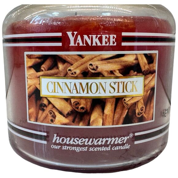 Vtg YANKEE CANDLE BLACK BAND WHITE LABEL HOUSEWARMER CANDLE Cinnamon Stick 14.5 - Picture 16 of 16